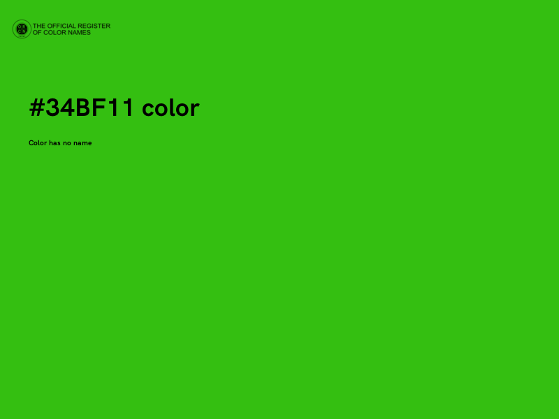 #34BF11 color image