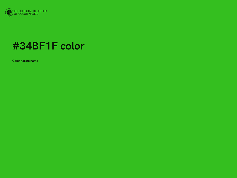 #34BF1F color image