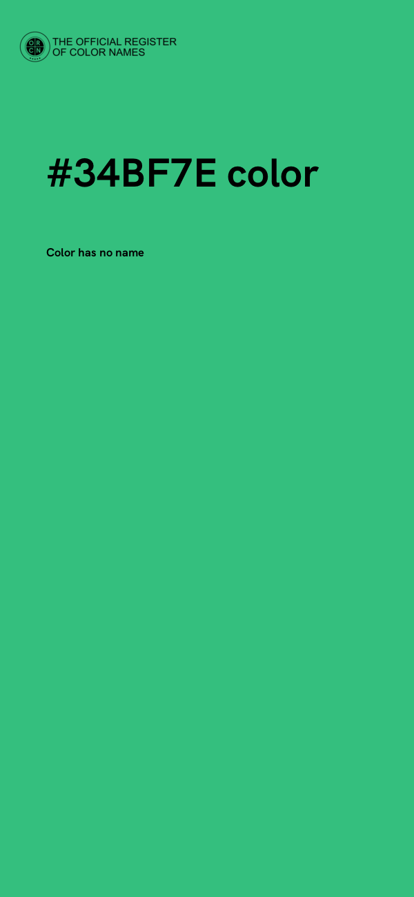 #34BF7E color image