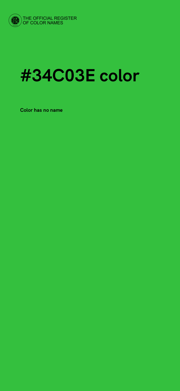 #34C03E color image
