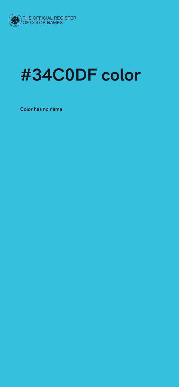 #34C0DF color image