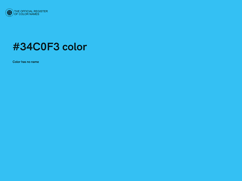 #34C0F3 color image