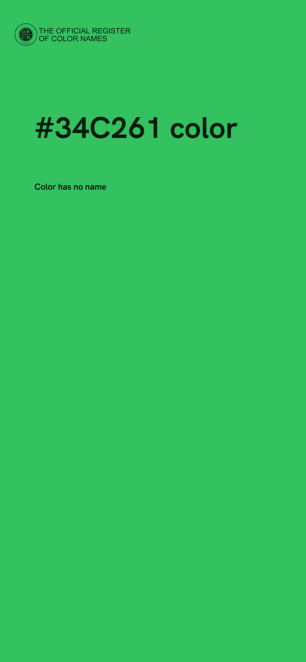 #34C261 color image