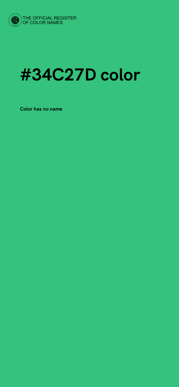 #34C27D color image