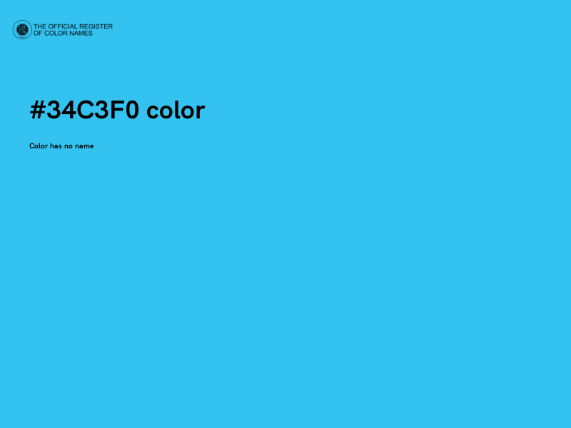 #34C3F0 color image