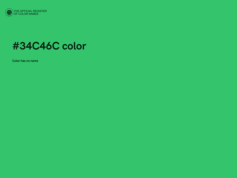 #34C46C color image