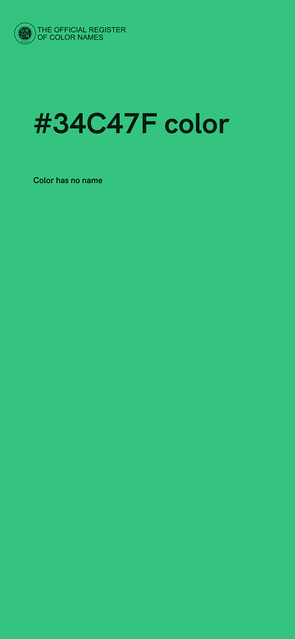 #34C47F color image