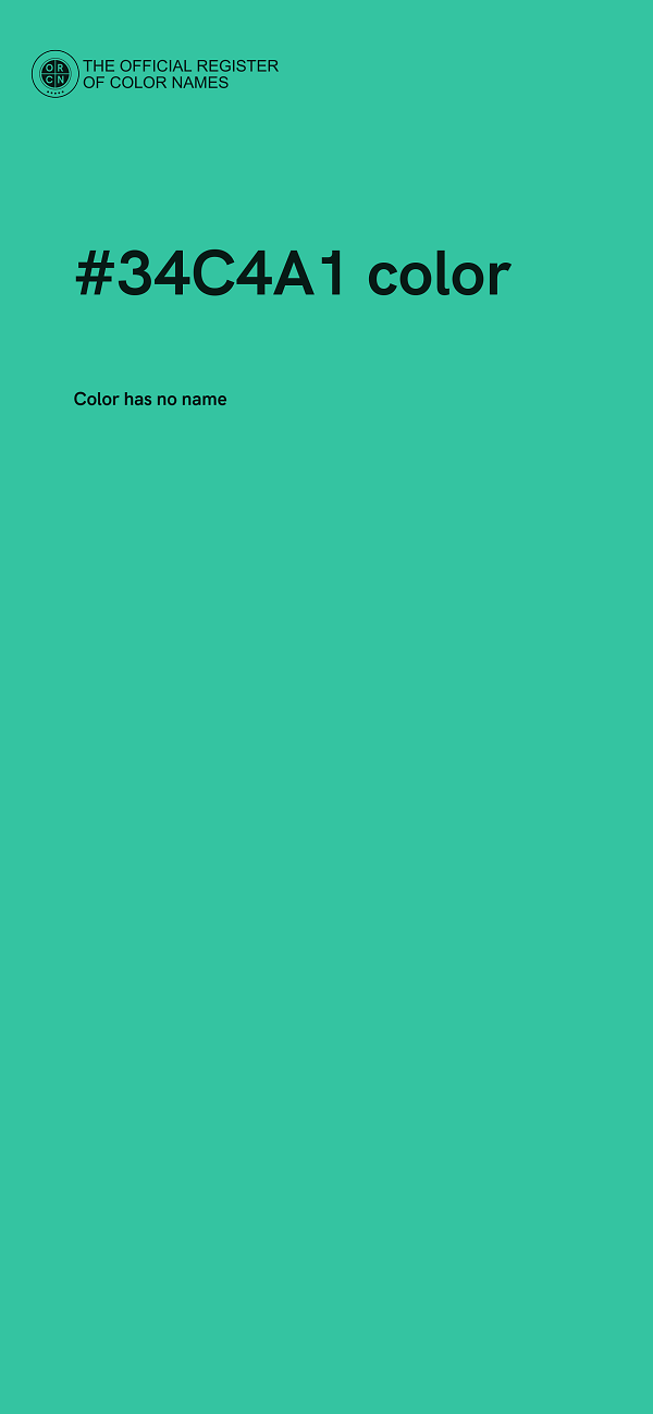 #34C4A1 color image