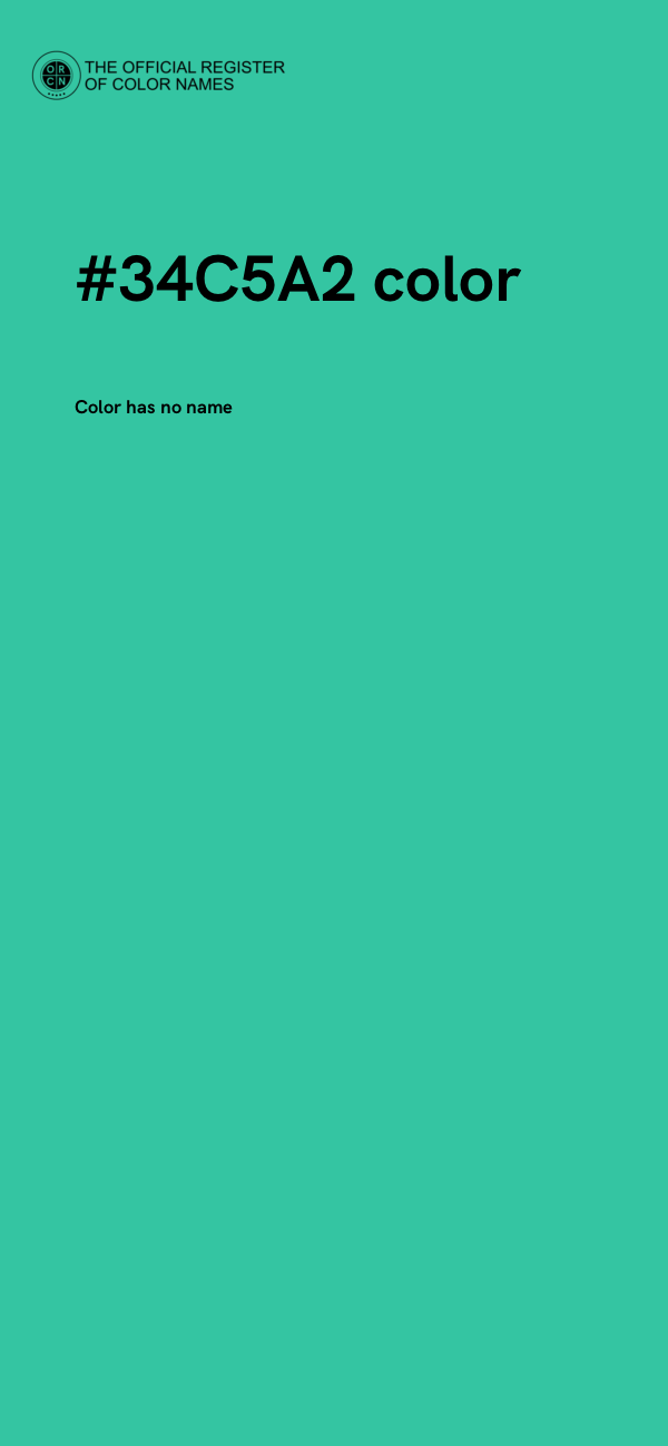 #34C5A2 color image