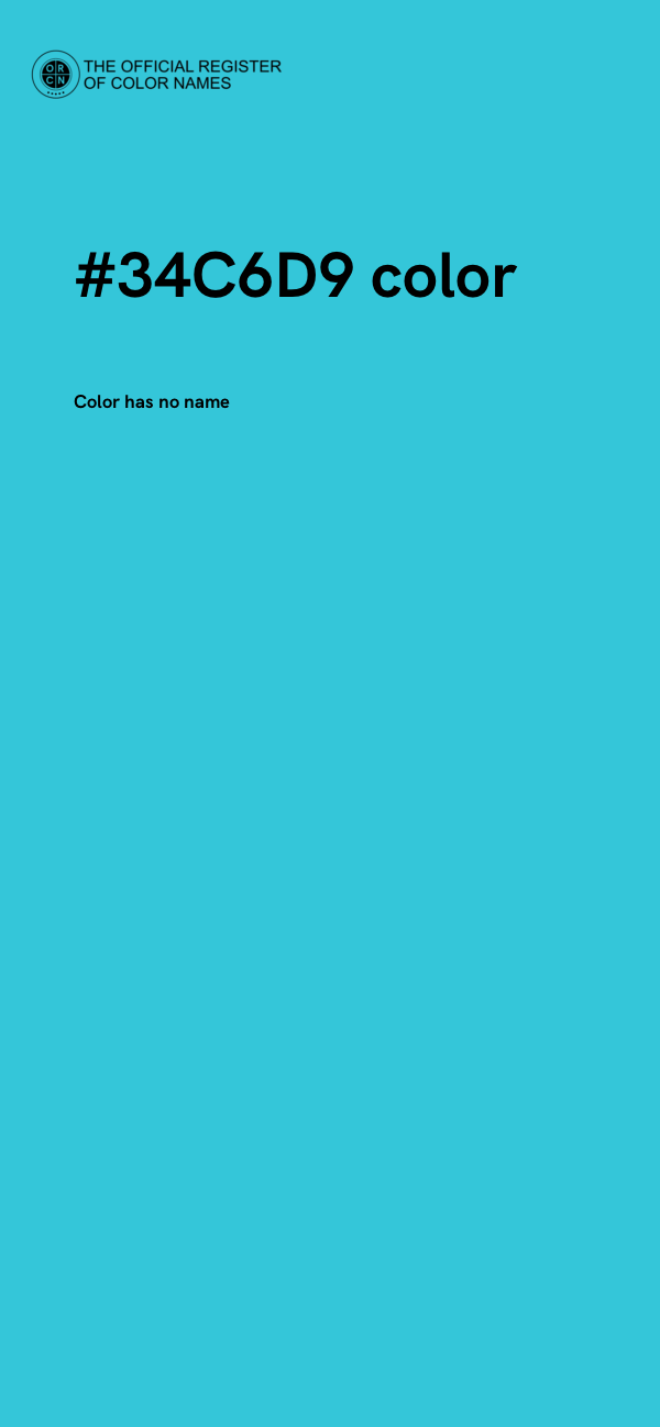 #34C6D9 color image