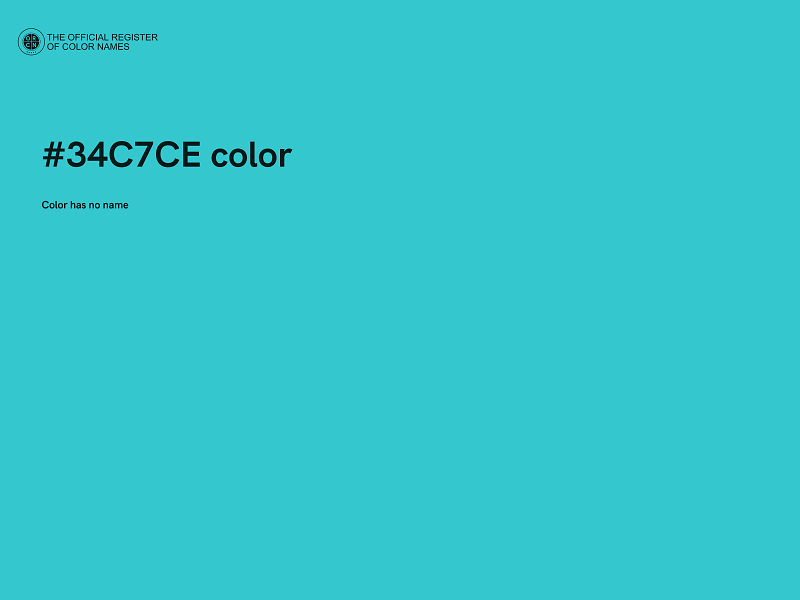 #34C7CE color image