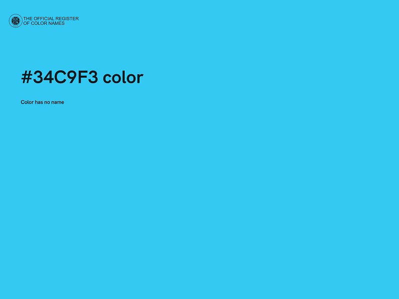 #34C9F3 color image