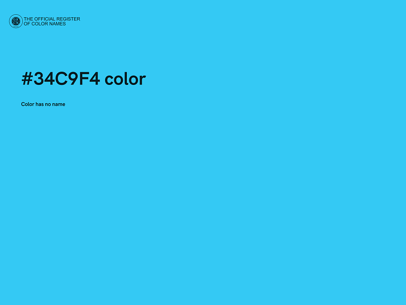 #34C9F4 color image