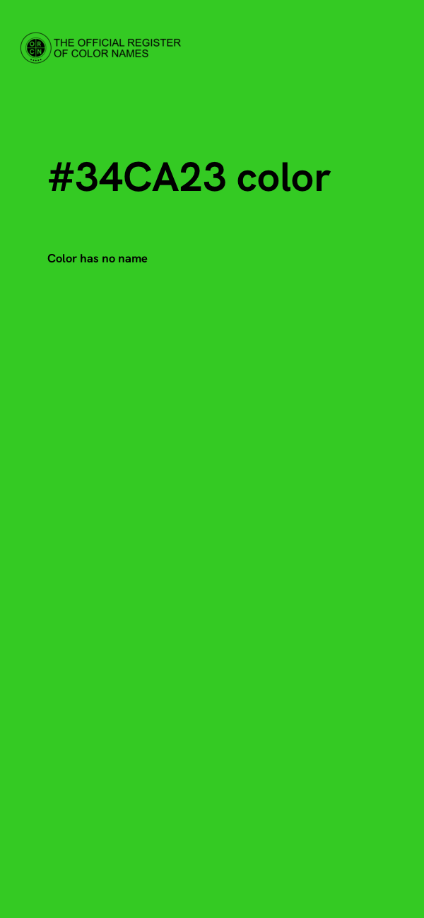 #34CA23 color image