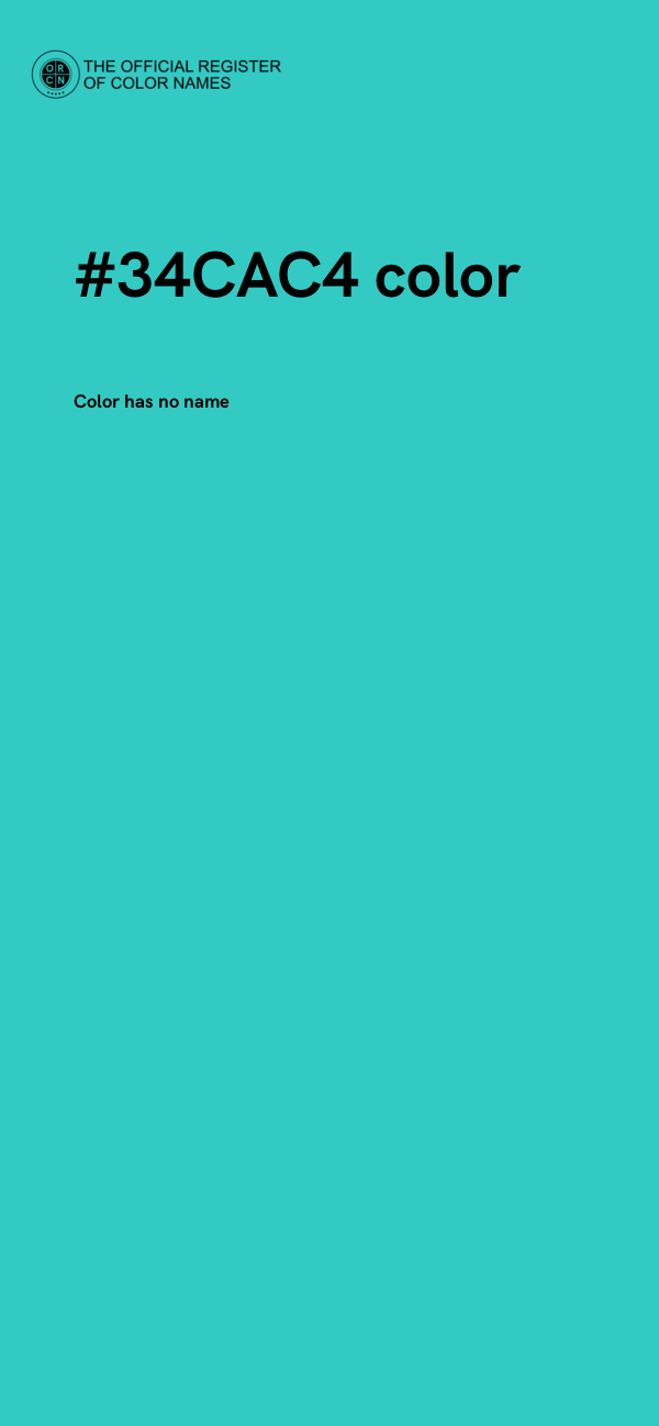 #34CAC4 color image