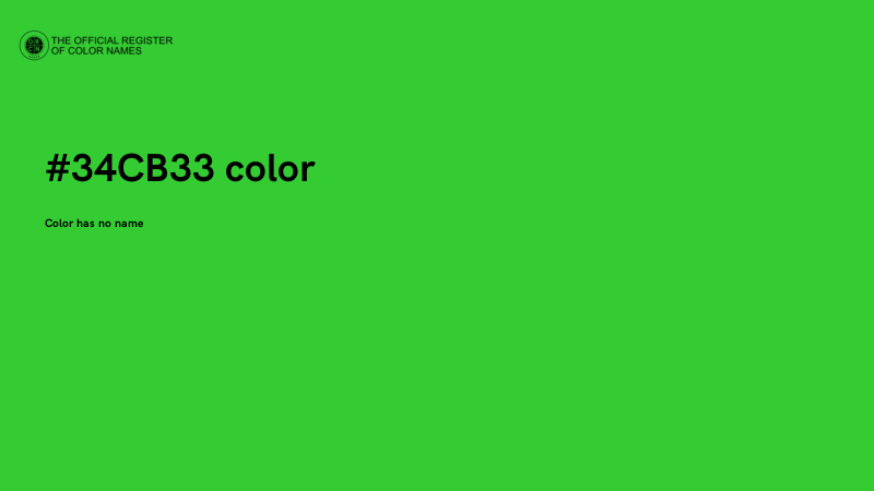 #34CB33 color image
