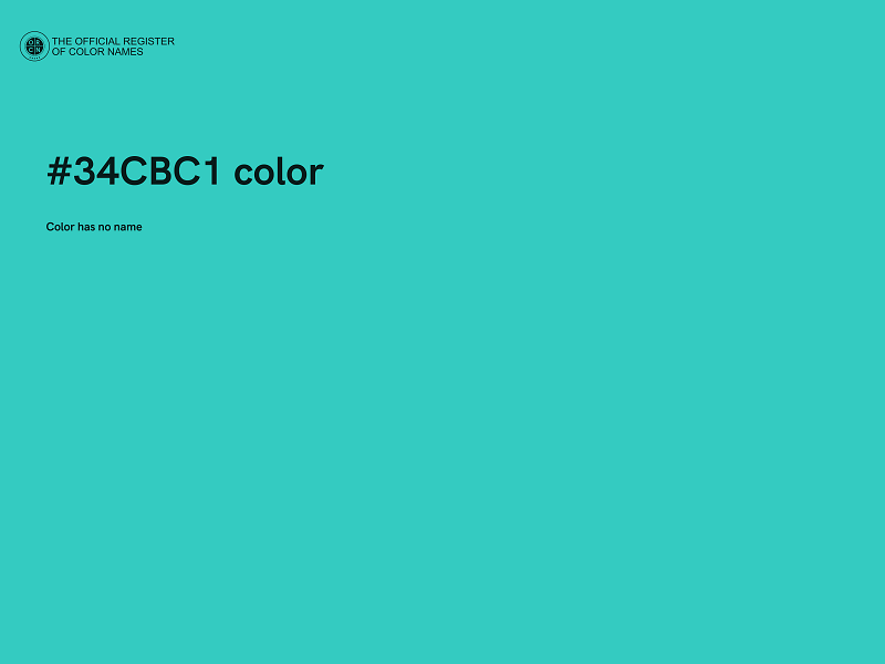 #34CBC1 color image