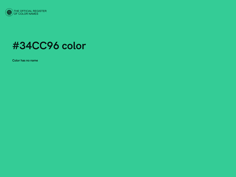 #34CC96 color image