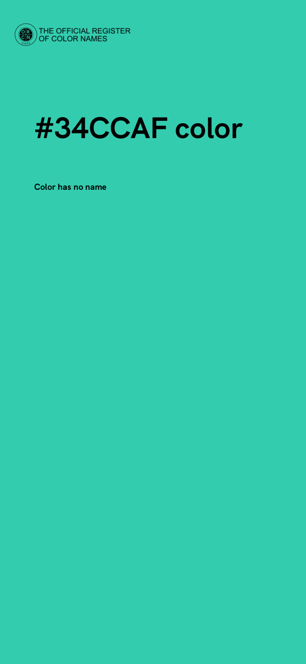 #34CCAF color image