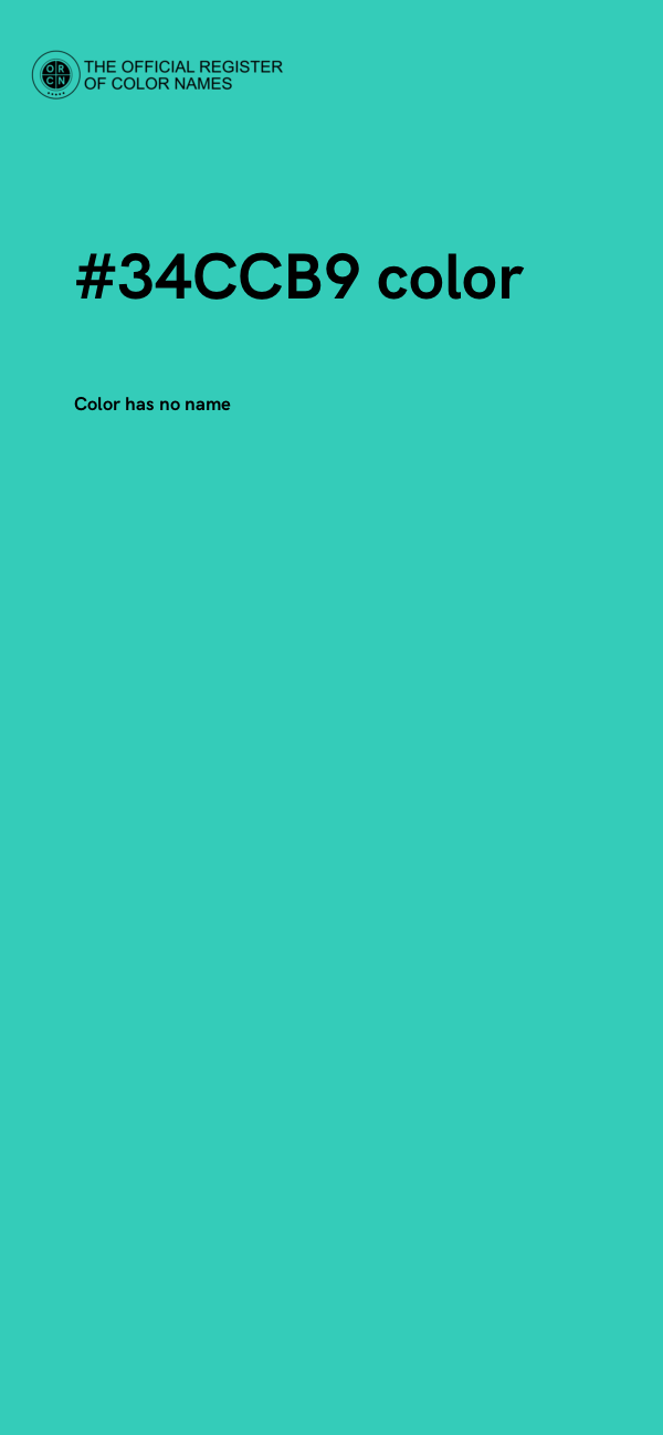 #34CCB9 color image