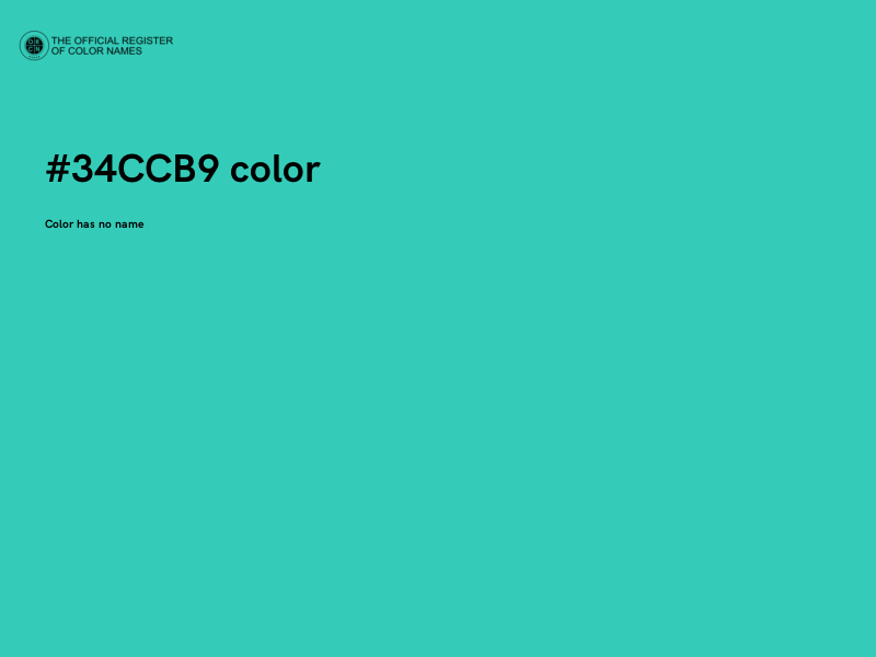 #34CCB9 color image