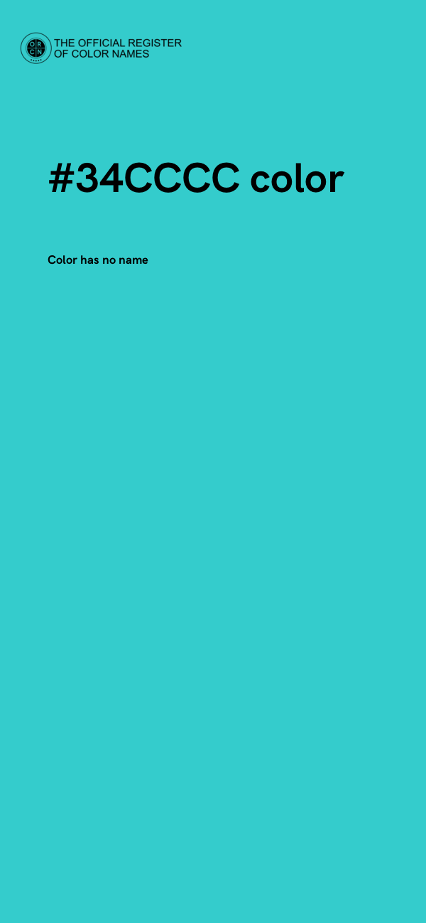 #34CCCC color image