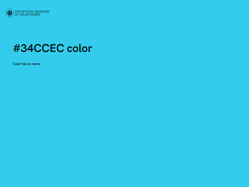 #34CCEC color image