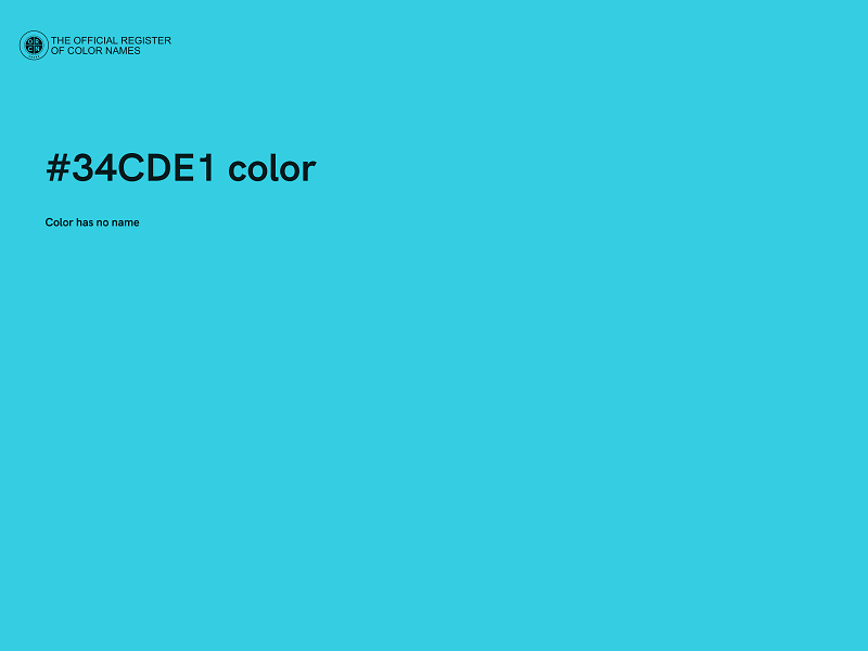 #34CDE1 color image