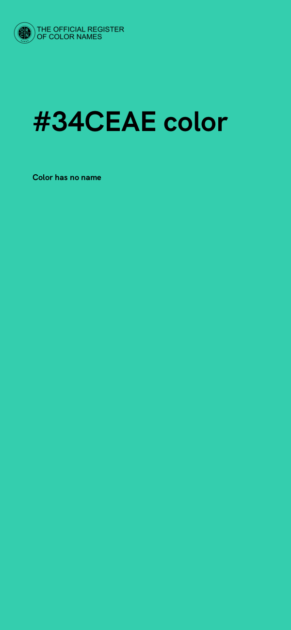 #34CEAE color image