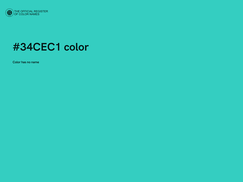 #34CEC1 color image