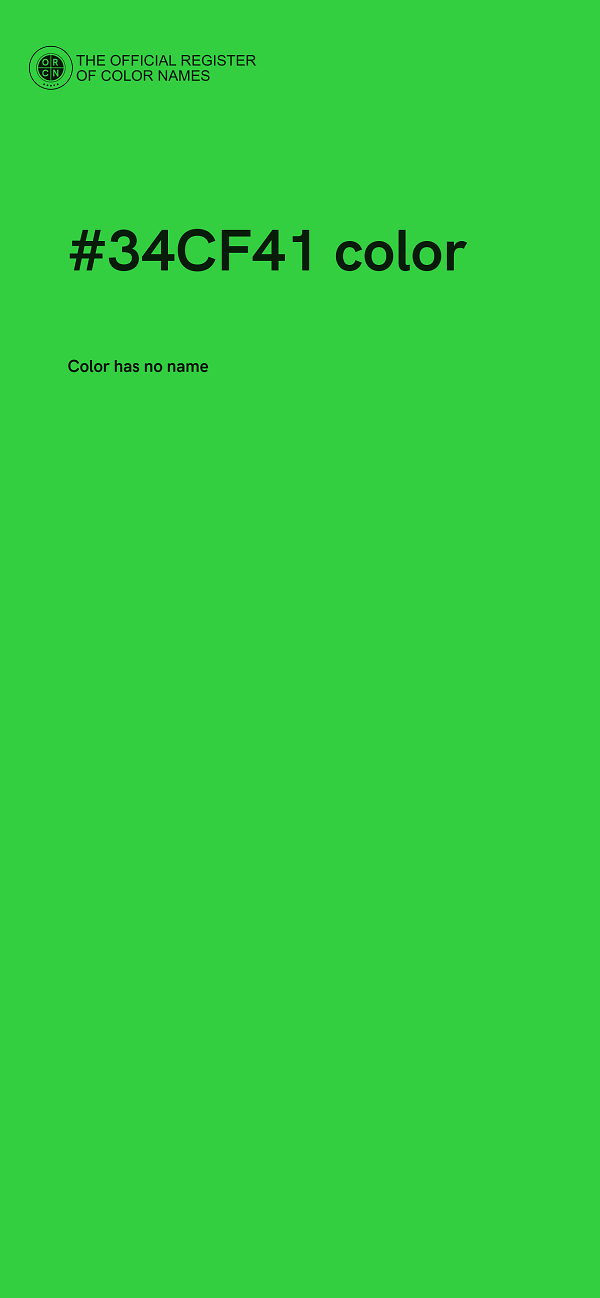 #34CF41 color image