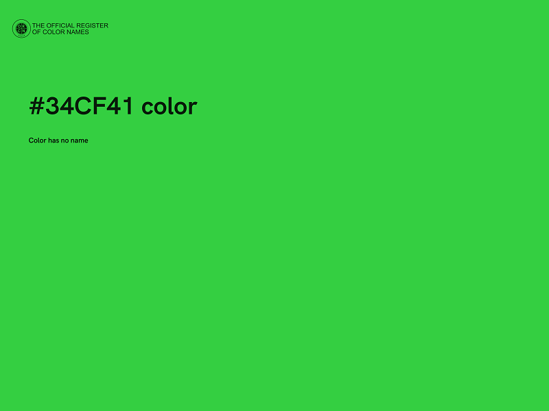 #34CF41 color image