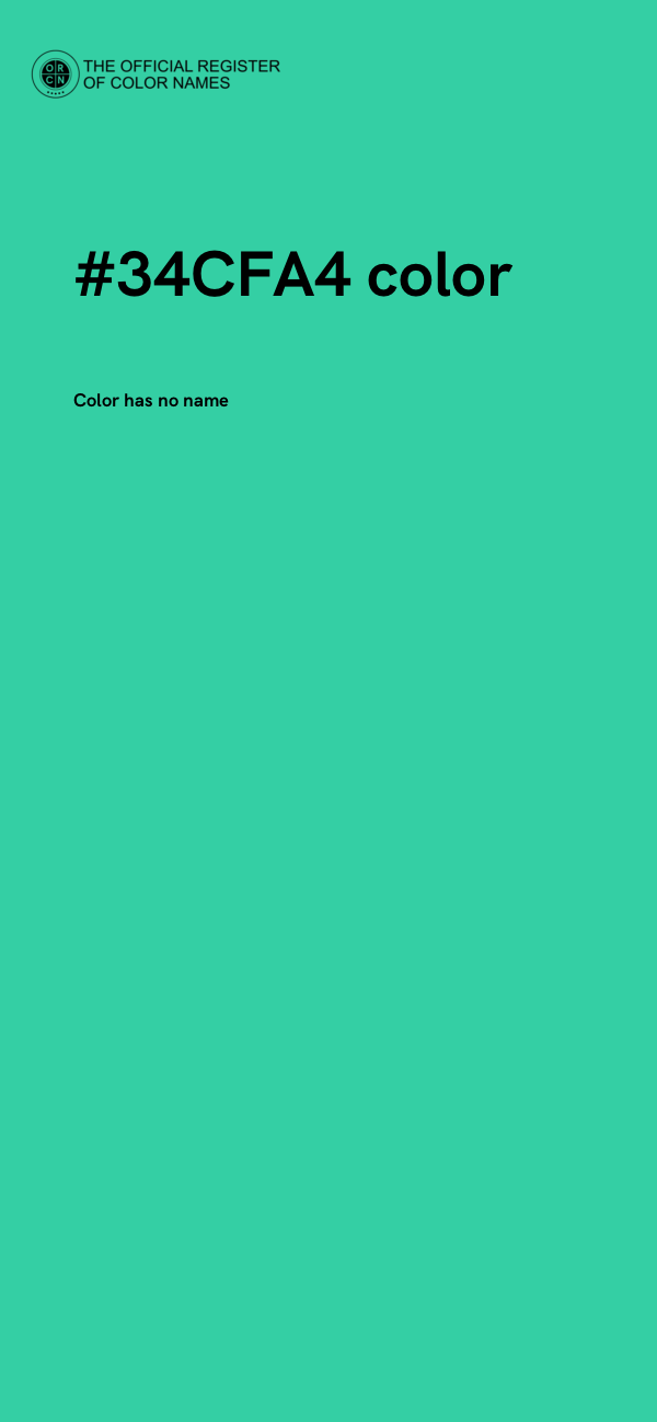 #34CFA4 color image