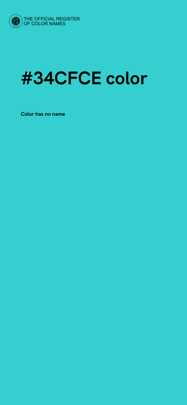 #34CFCE color image
