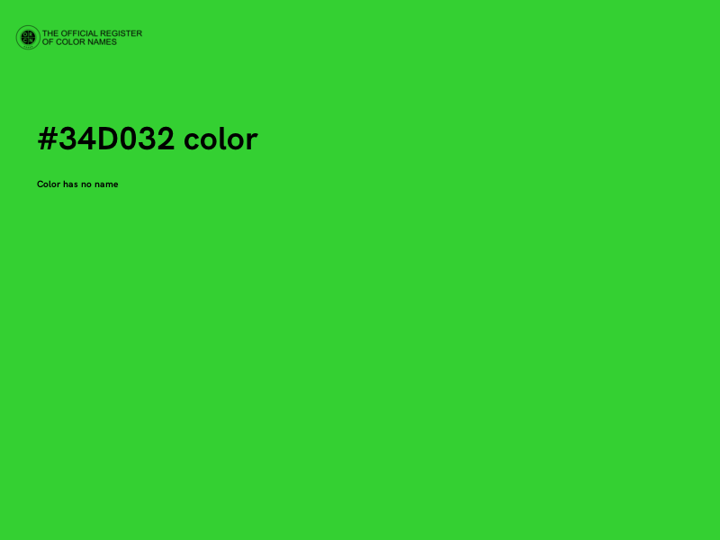 #34D032 color image