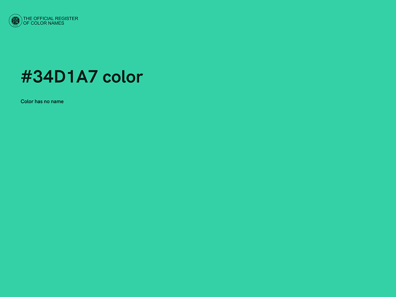 #34D1A7 color image