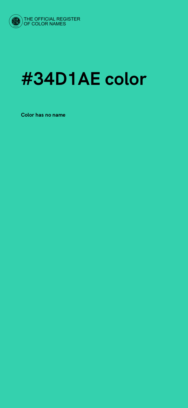 #34D1AE color image