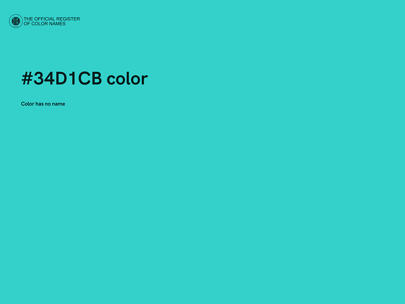 #34D1CB color image