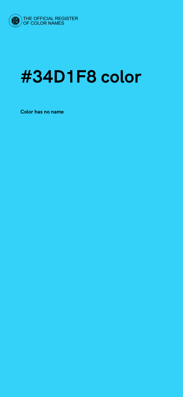#34D1F8 color image