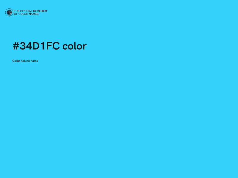 #34D1FC color image