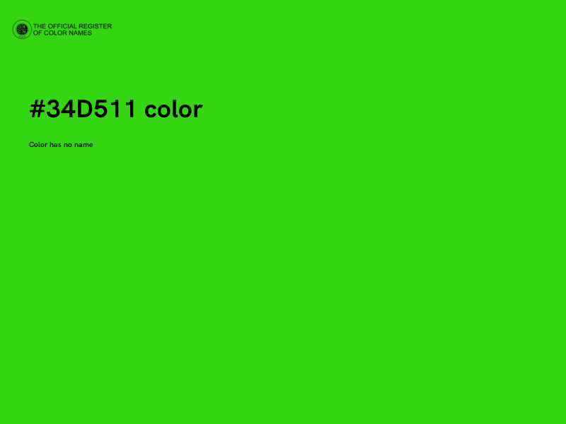 #34D511 color image