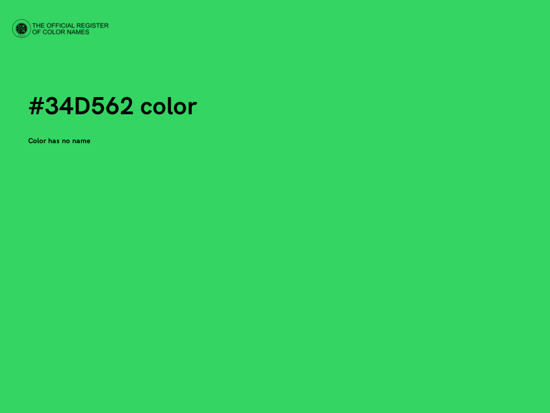 #34D562 color image