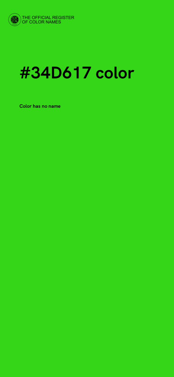 #34D617 color image