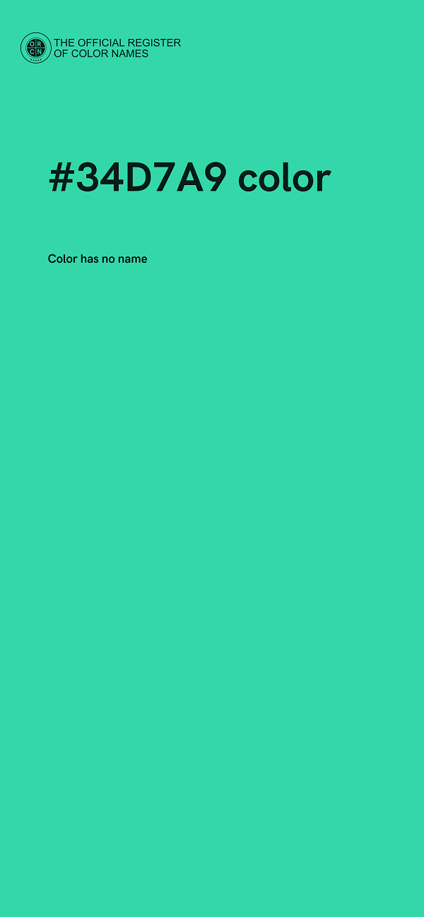 #34D7A9 color image