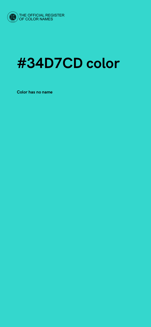 #34D7CD color image