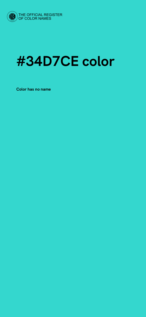 #34D7CE color image
