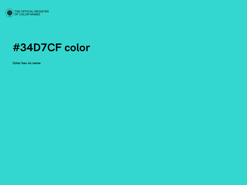 #34D7CF color image
