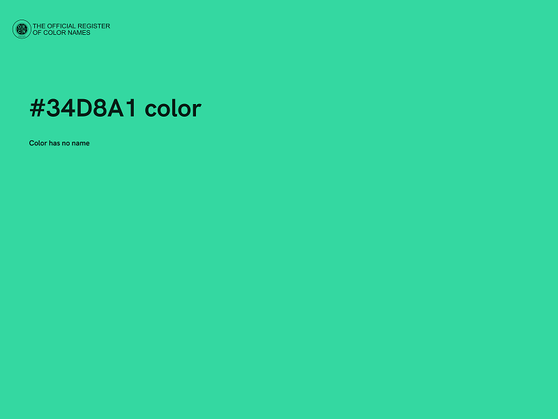 #34D8A1 color image