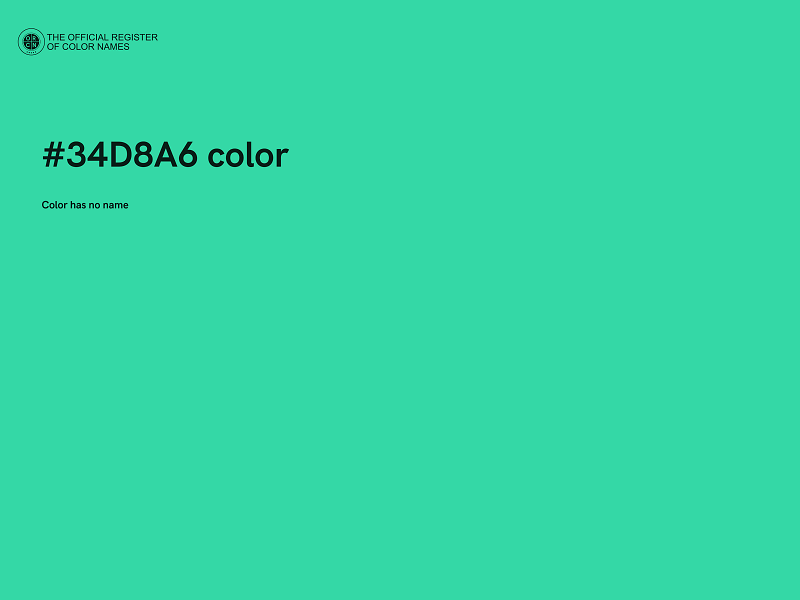 #34D8A6 color image