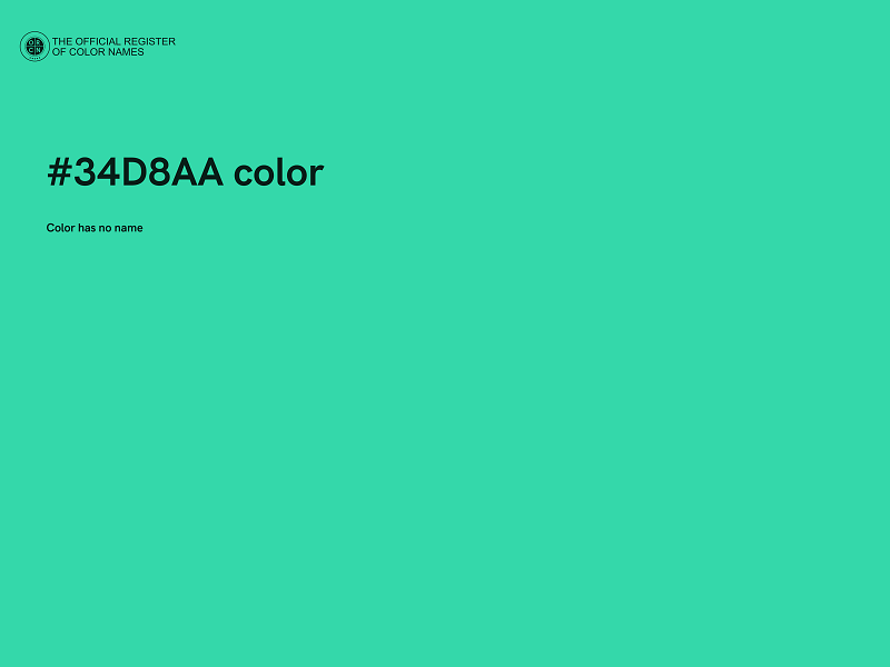 #34D8AA color image